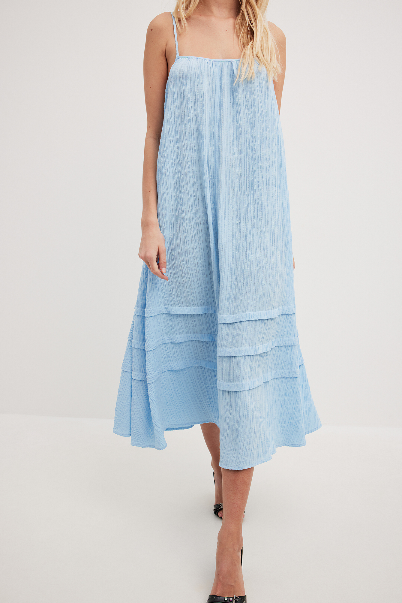 Light blue flowing outlet dress