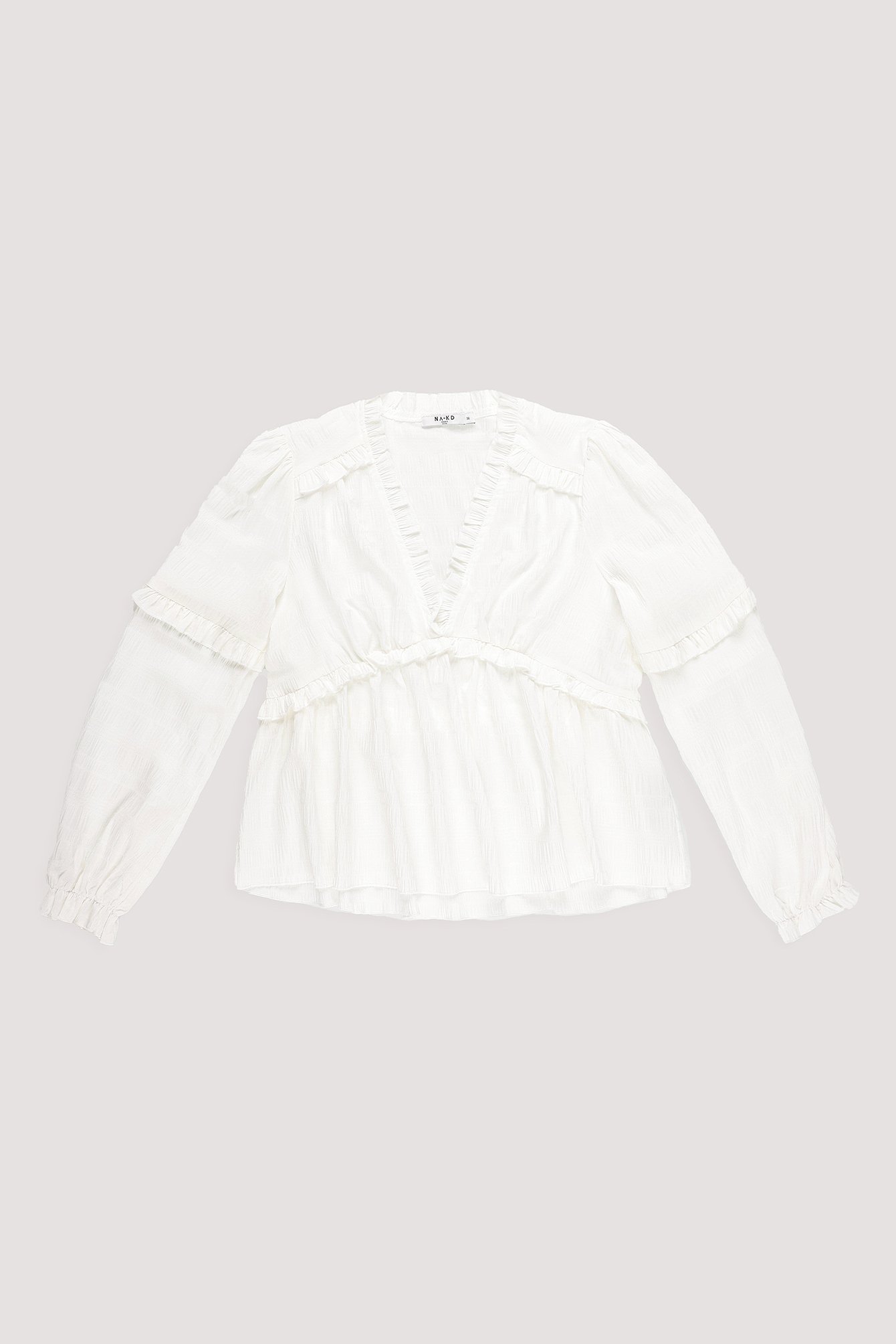 Structured LS Frill Blouse