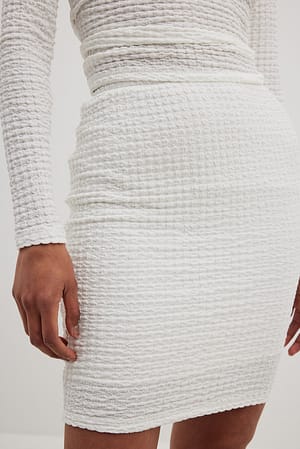 Offwhite Minifalda estructurada