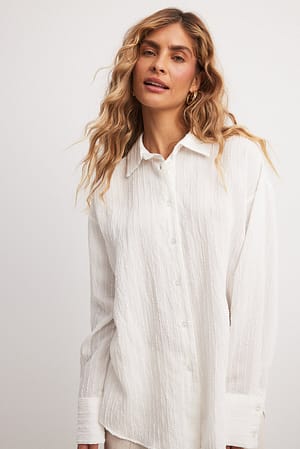 White Camicia strutturata