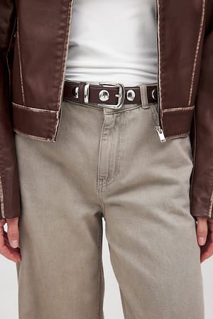 DK Brown Ceinture cloutée