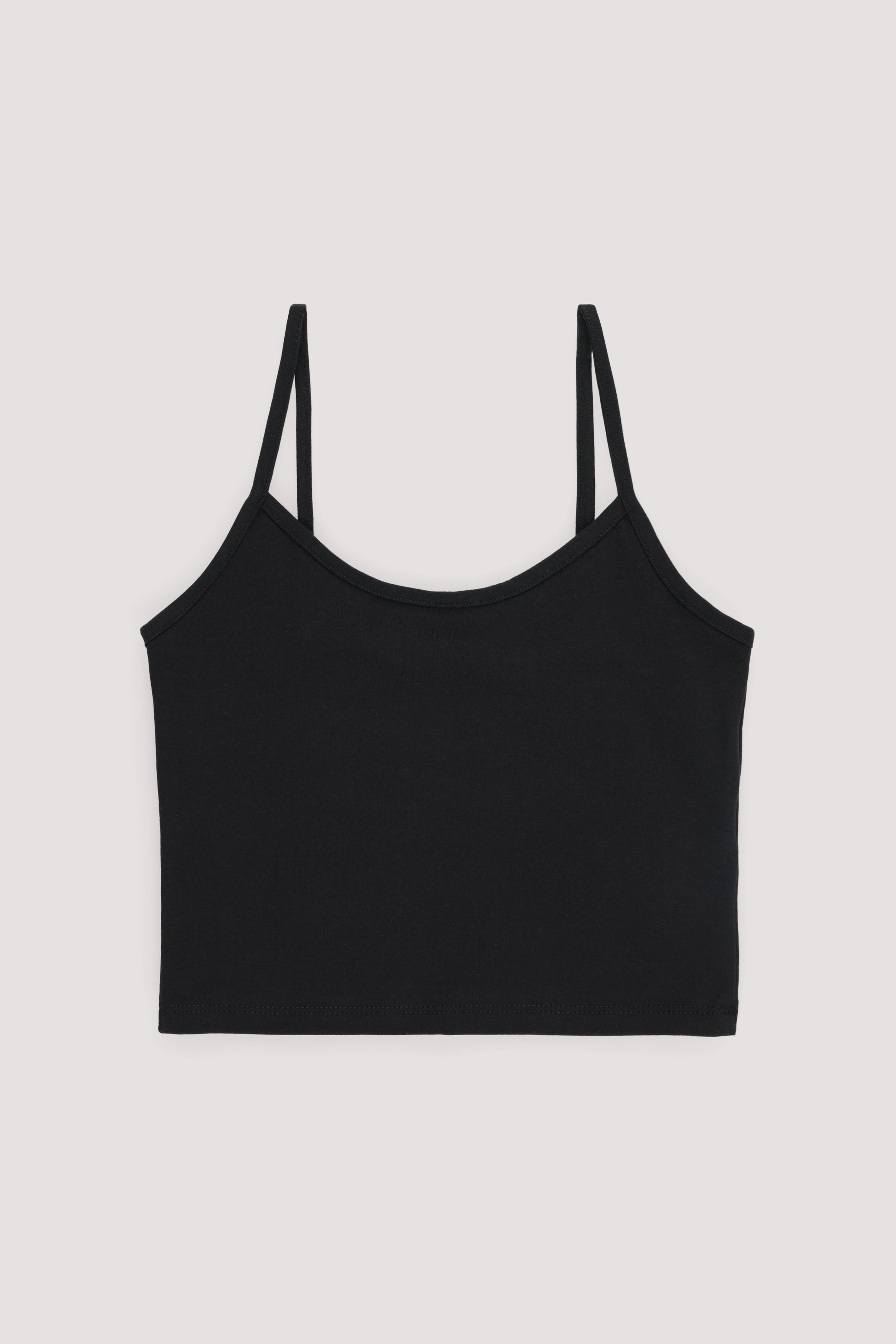 Crop top negro de tirantes hot sale