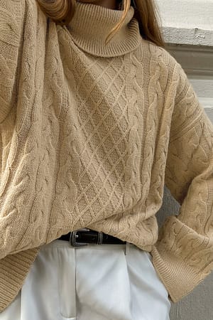 Zopfmuster Pullover | Pullover mit Zopfmuster für Damen | NA-KD