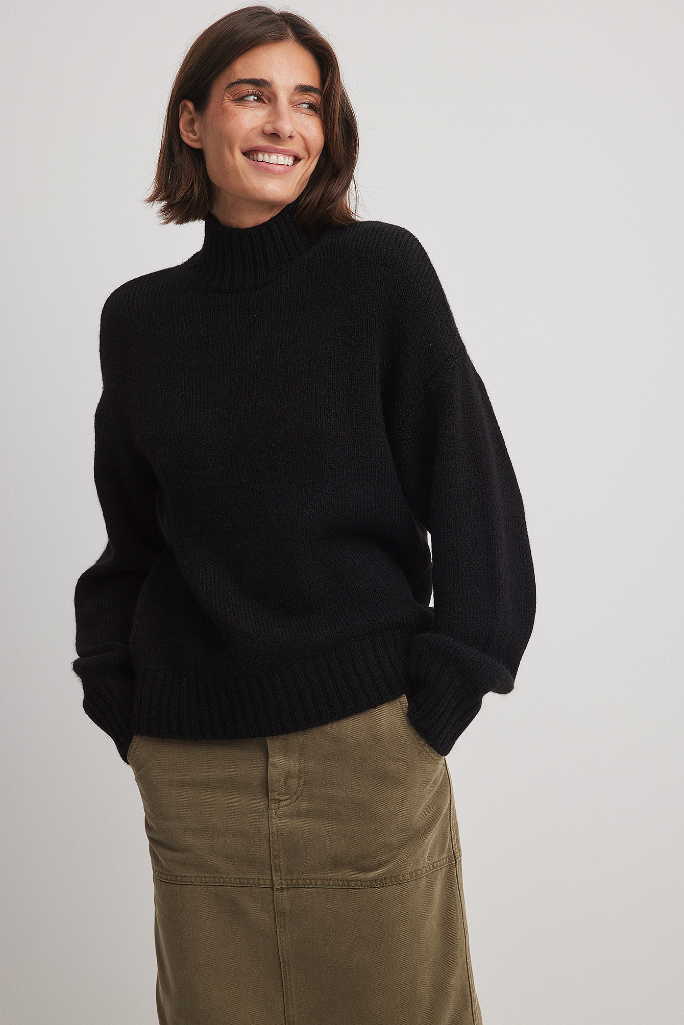 Simple clearance black turtleneck