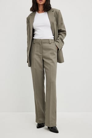 ASOS DESIGN suit with belt in gray twill