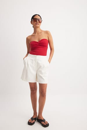 Red Front Twist Tube Top