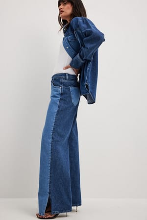 Two Coloured Jeans Blue | NA-KD