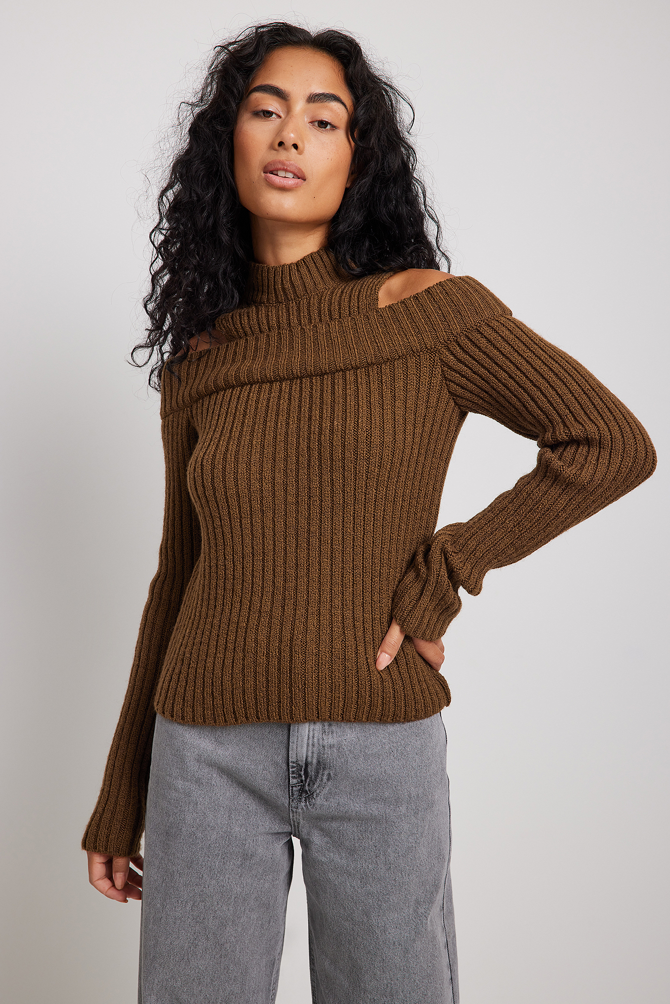 Cut out shoulder jumper Shop online for jumpers at NA KD NA KD