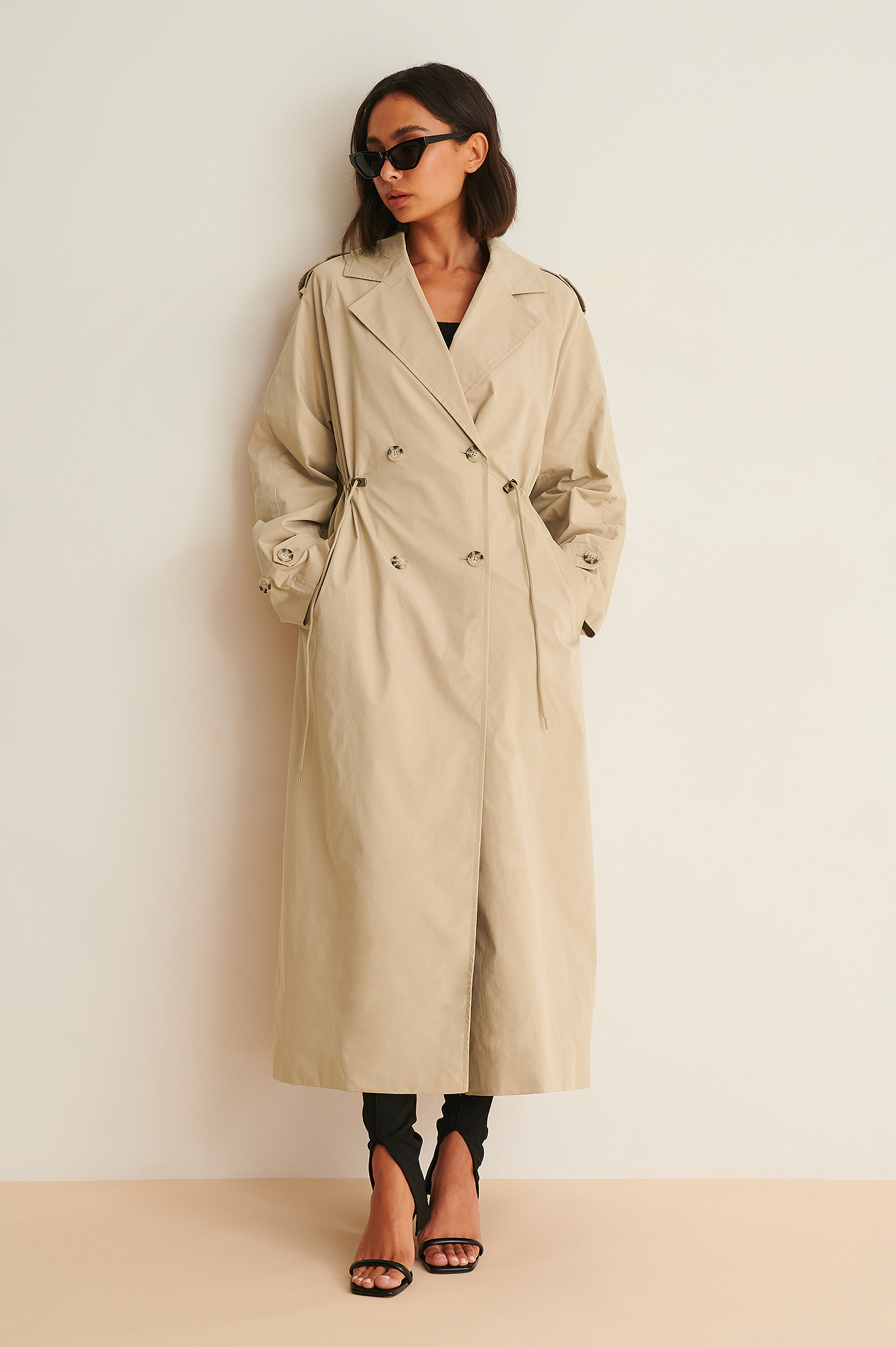 Oversized Trenchcoat Beige | NA-KD