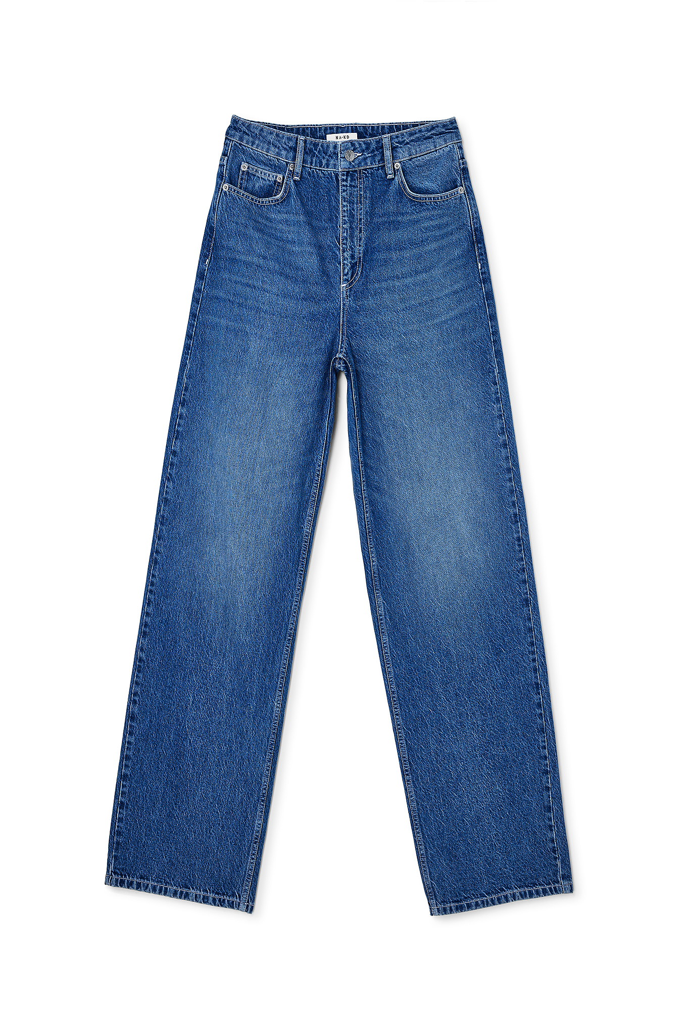 Wide Low Waist Jeans Blue | NA-KD
