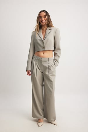 Grey Stone Pantalon de tailleur large à taille basse