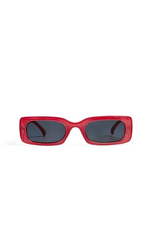 Dusty Red Occhiali da sole con lenti grandi dal look rétro in materiale riciclato