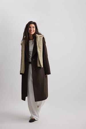 Brown Oversized jas van wolmix