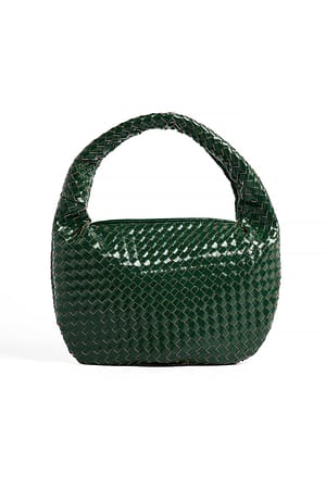 Jade Woven Rounded Shoulder Bag