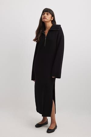 Black Robe zippée en maille